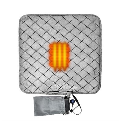 Flerfarvet opvarmet pude